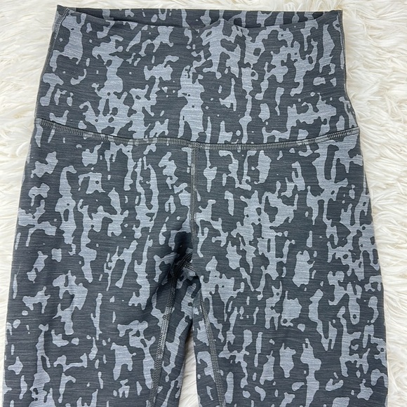 Lululemon Wunder Train High-Rise Tight 25" Print Heathered PU Black Asphalt Grey - Picture 2 of 6